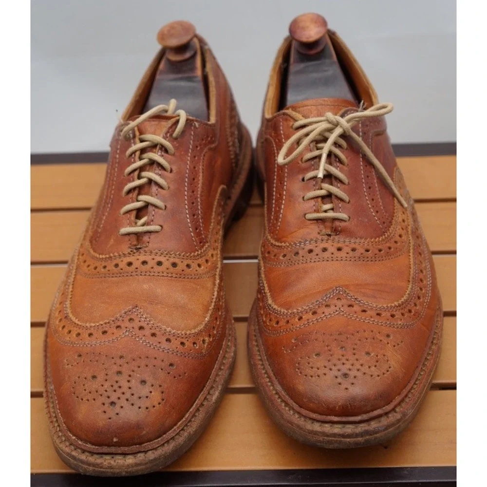Allen Edmond McTavish Oxfords Cognac Brown Leather US Size 11 B Made in USA
